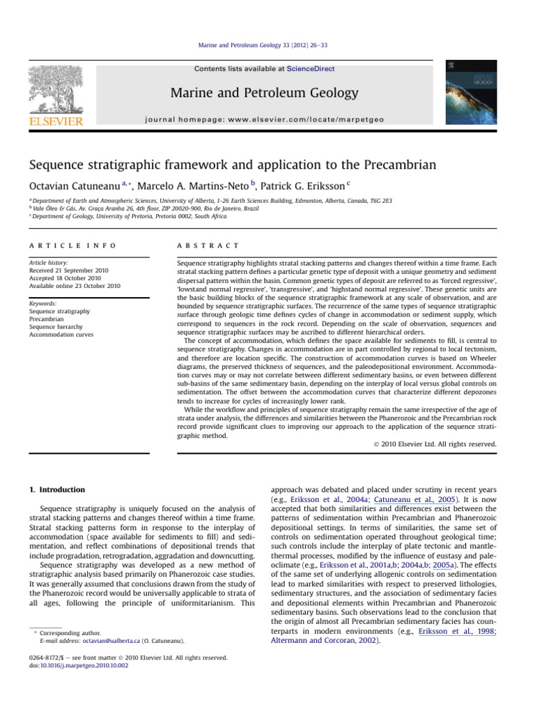 Sequence Stratigraphic Framework and App | PDF