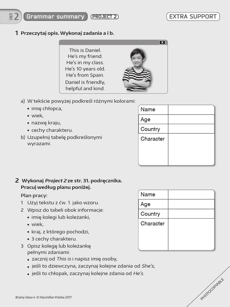Brainy KL 4 Extra Support Unit 2 | PDF