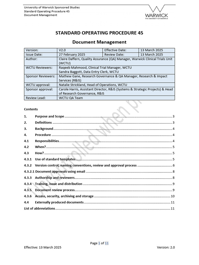 Document Management v2.0 Mar 2025 | PDF
