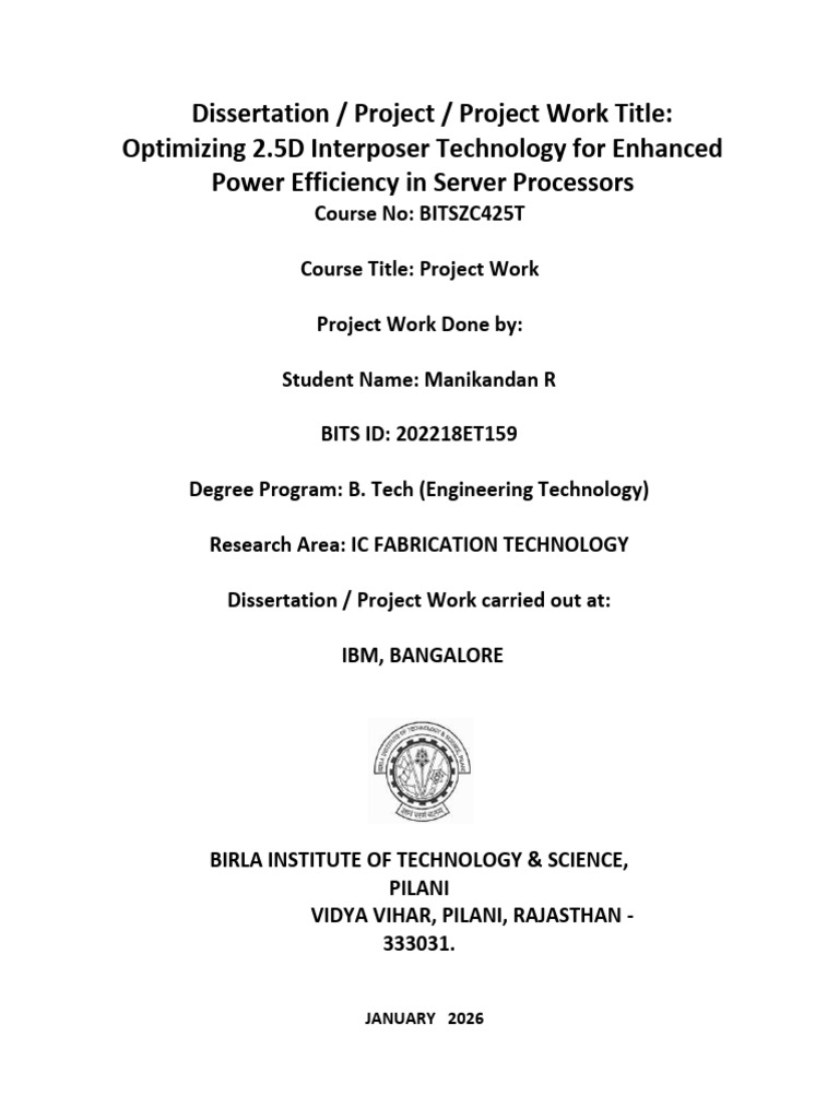 Project Abstract | PDF