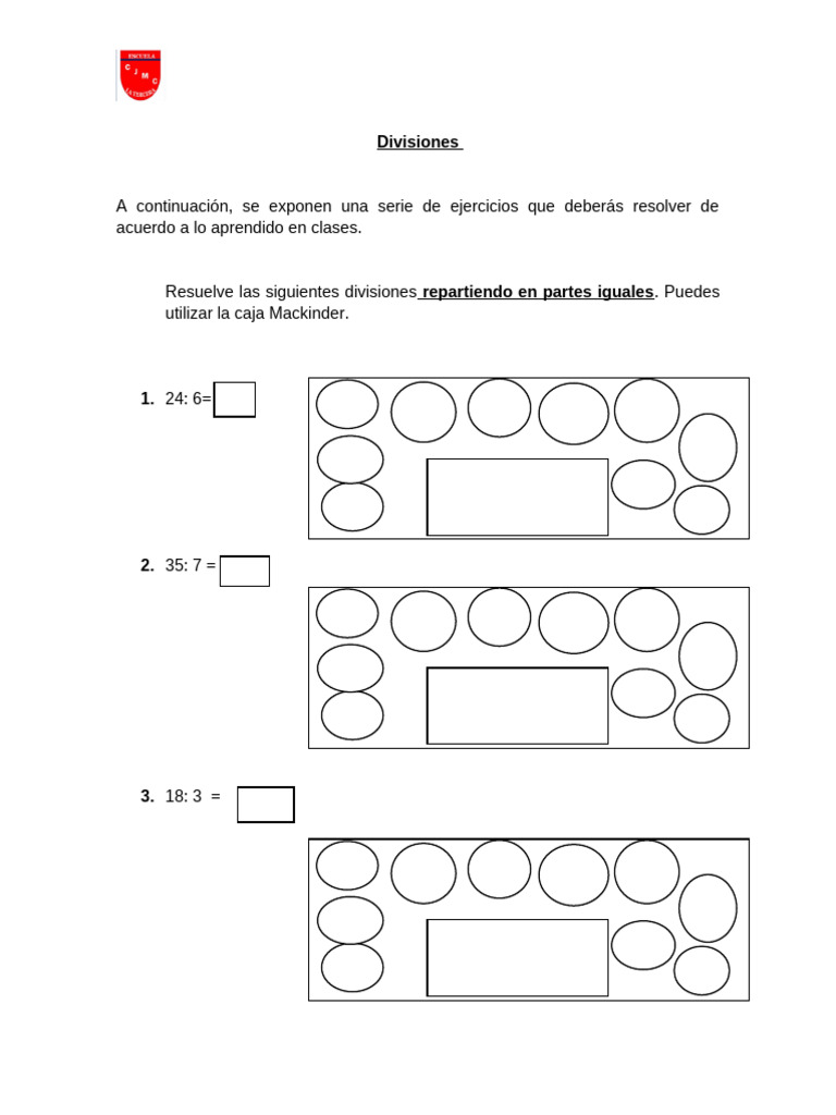 Divisiones 5° Basico Didactico | PDF