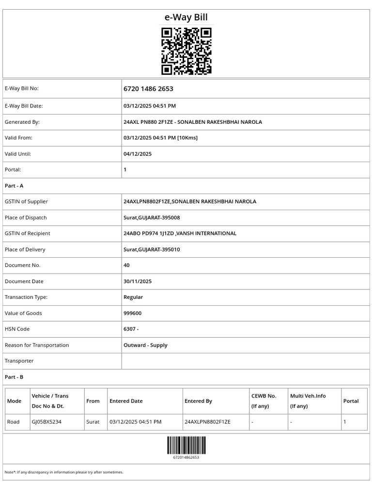 E-Way Bill System40 | PDF