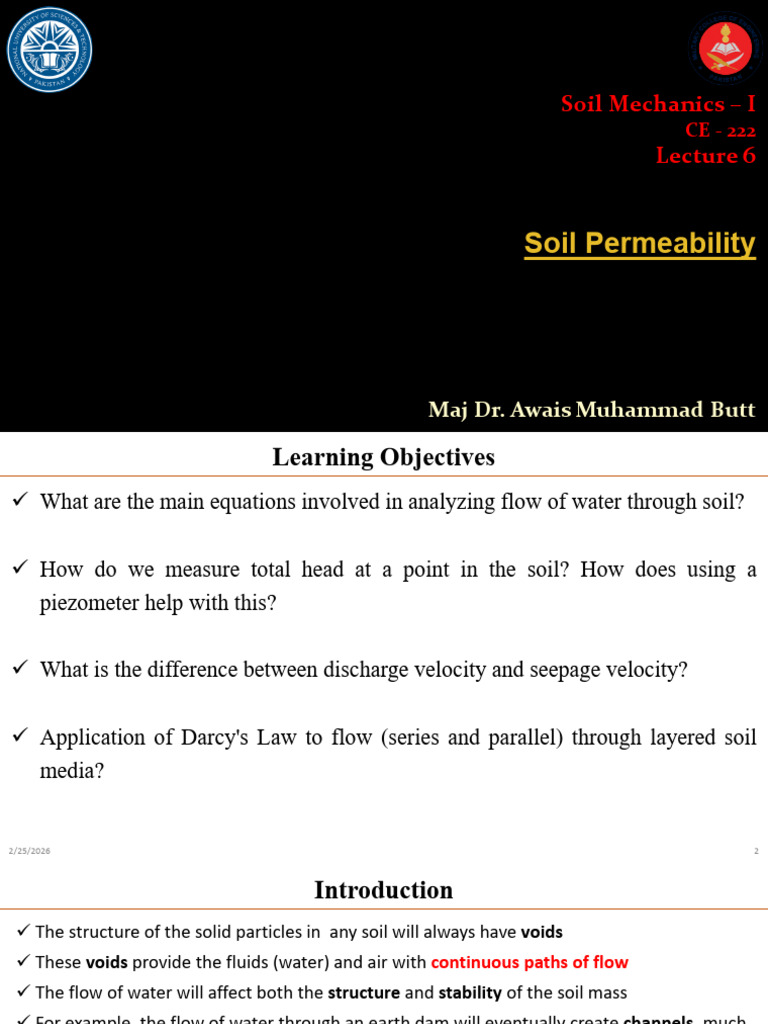 CE222 SM-1 06 Soil Permeability | PDF