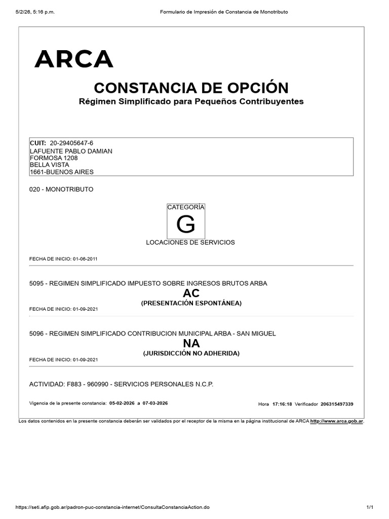 Alta de Afip | PDF