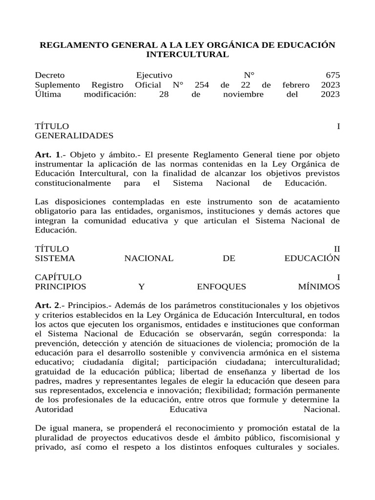 Reglamento Ley Loei | PDF
