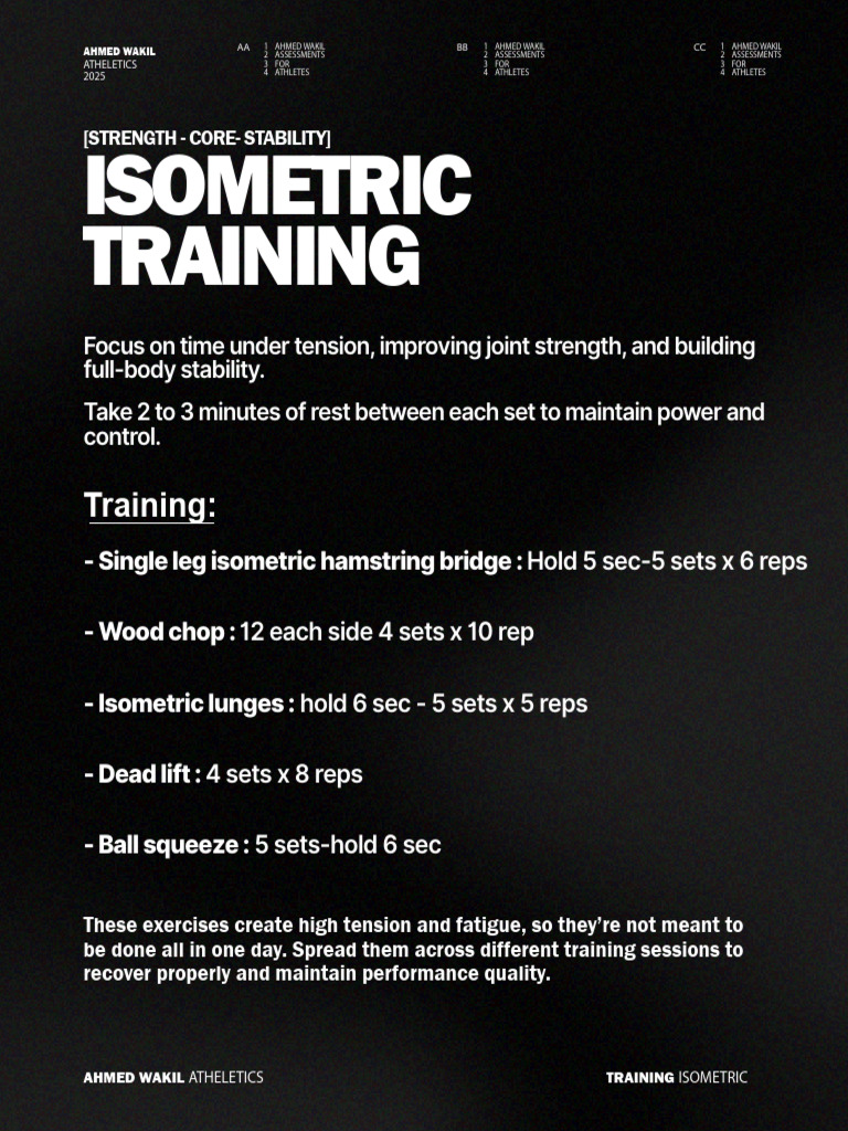 Isometric Training | PDF