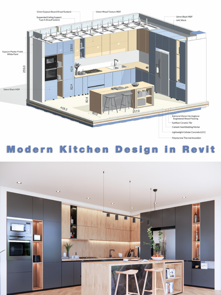 Modern Kitchen Design Revit Enscape Workflow 1752024434 | PDF