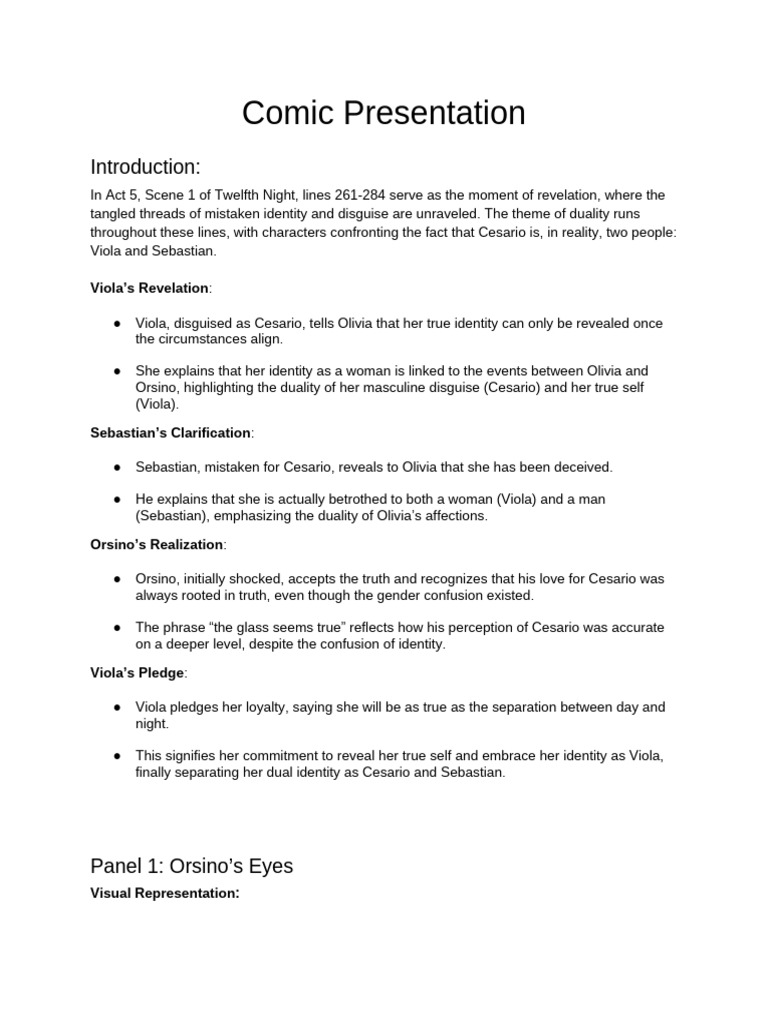 Comic Presentation | PDF