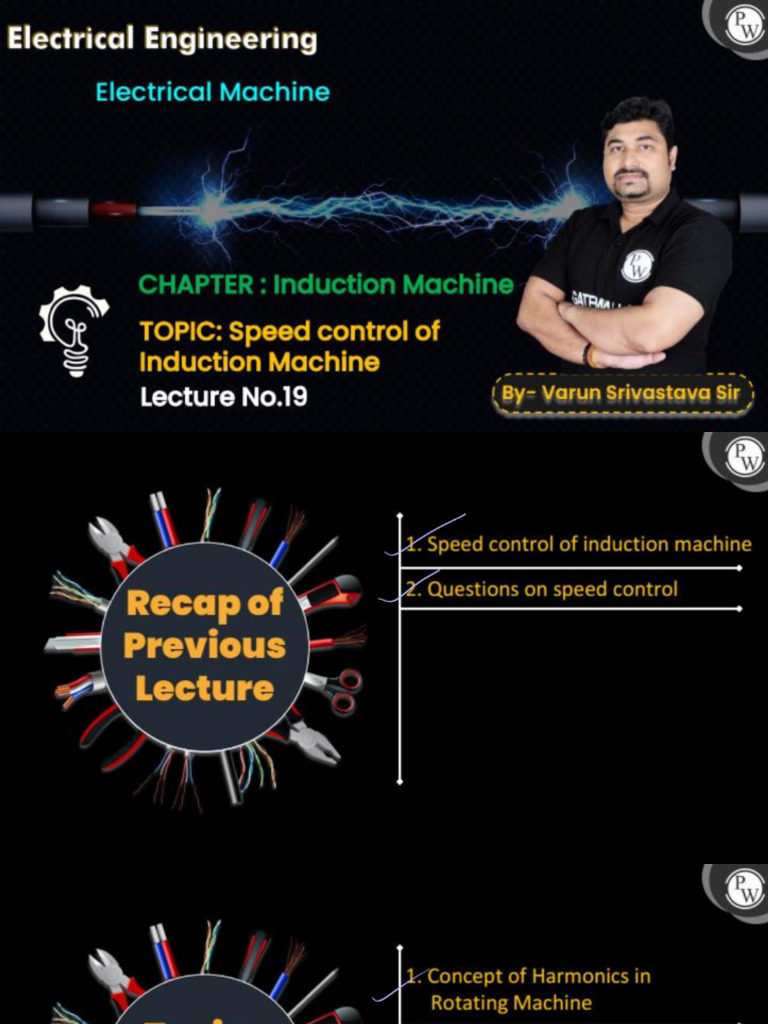 Induction Machine 19 - Class Notes (By Varun Sir) | PDF