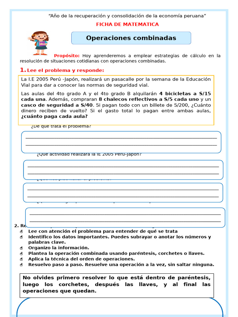 Ficha Mate Mart 2 Operaciones Combinadas | PDF