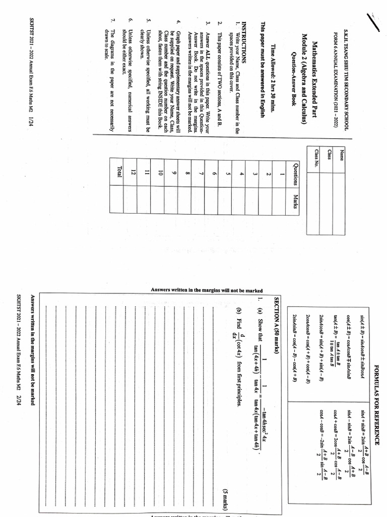 M2 SKHTST S6 2122 Q | PDF