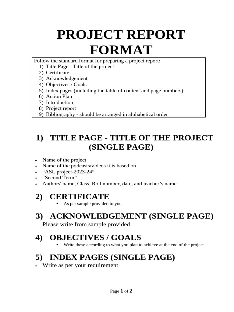 Project Report Format | PDF