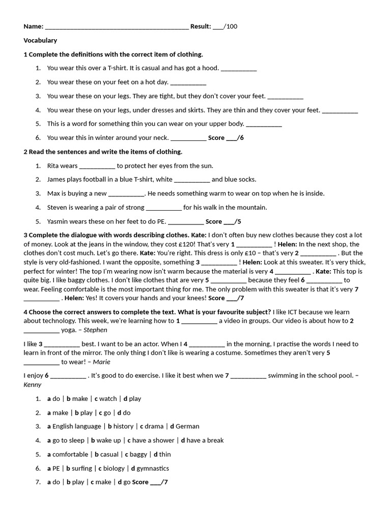 U3 Test | PDF