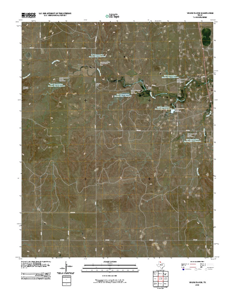 Young Ranch Quadrangle Map, Texas | PDF | United States Geological ...