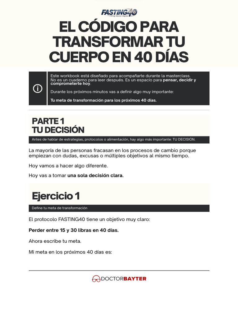 El Código para Transformar Tu Cuerpo en 40 Días-4 | PDF