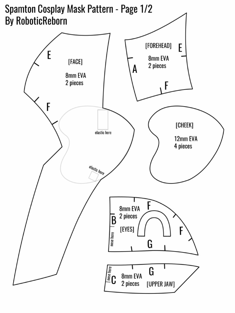 RoboticReborn Spamton Mask PATTERN | PDF