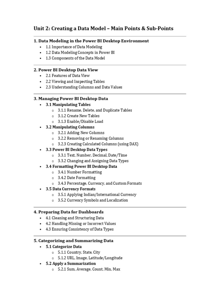 Power Bi Notes Ch-2 2025 | PDF