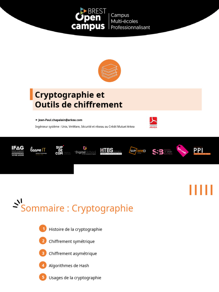Cryptographie Et Outils de Chiffrement Plan | PDF