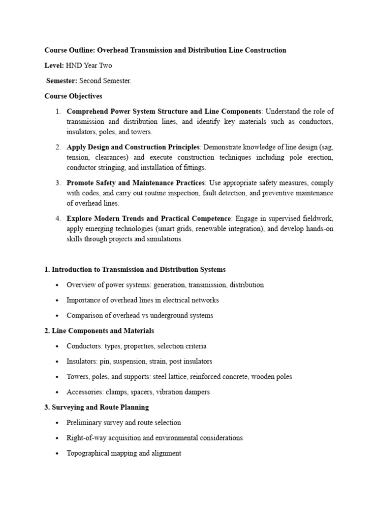 Overhead Transmission | PDF