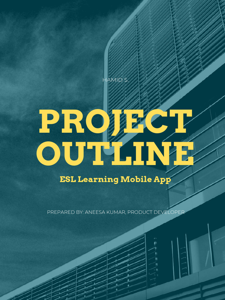 Project Outline Report in Yellow and Teal Minimalist Style - 20260319 ...
