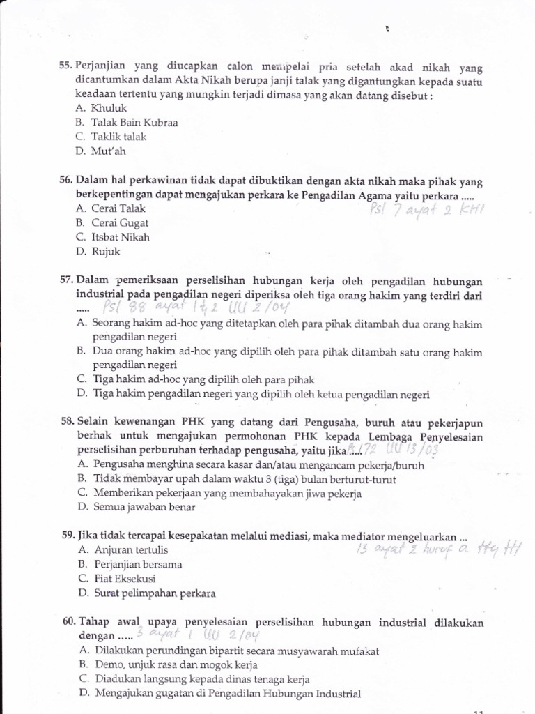 Contoh Soal Latihan Ujian Advokat PERADI Ep.02 PDF