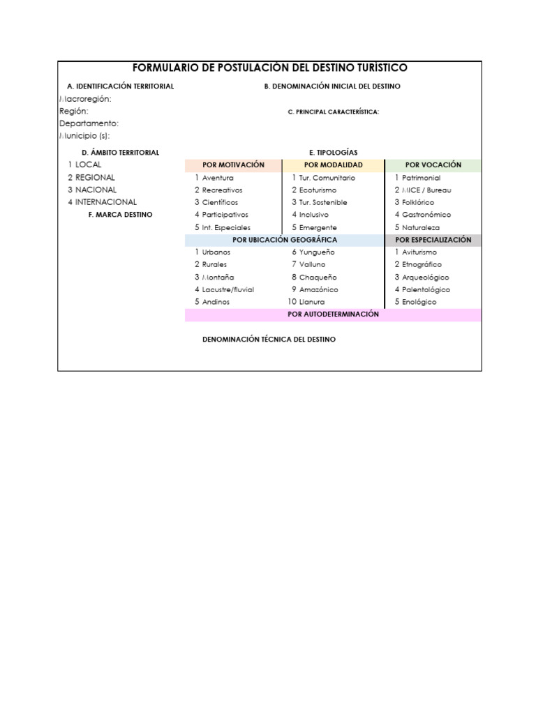 Formulario de Postulación | PDF