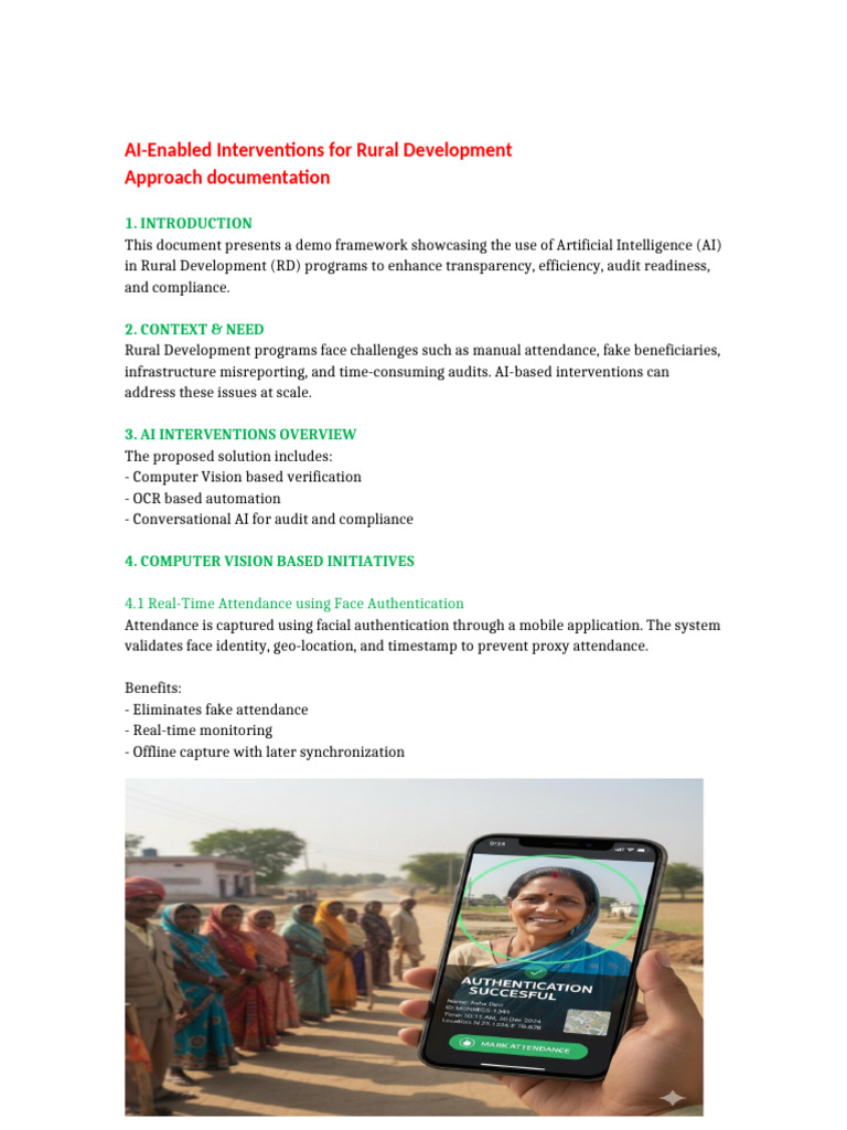 AI Rural Development Demo Document | PDF