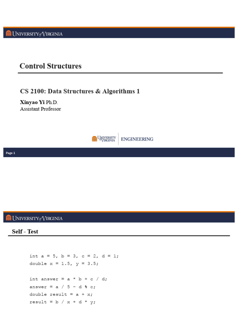 02 Control Structures Jan 16th | PDF