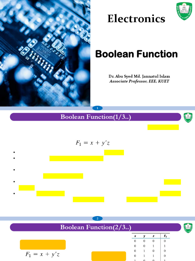 L1 Boolean Function | PDF