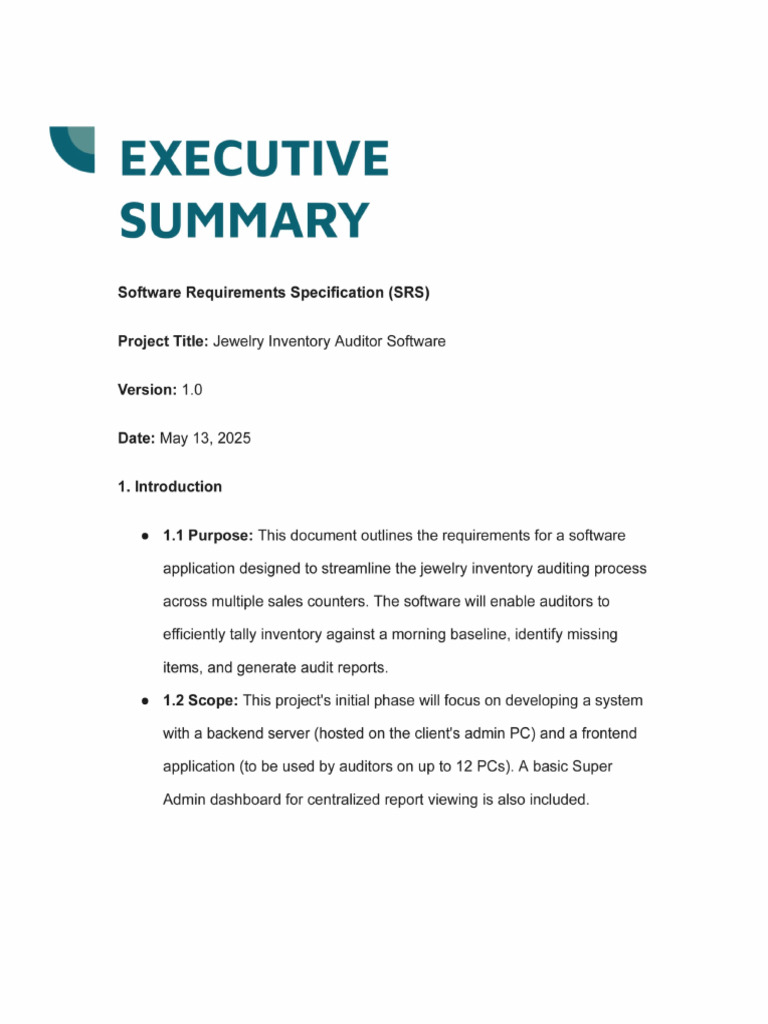 Audit Software Sheet | PDF