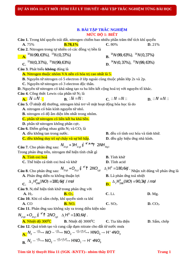 Nitrogen | PDF