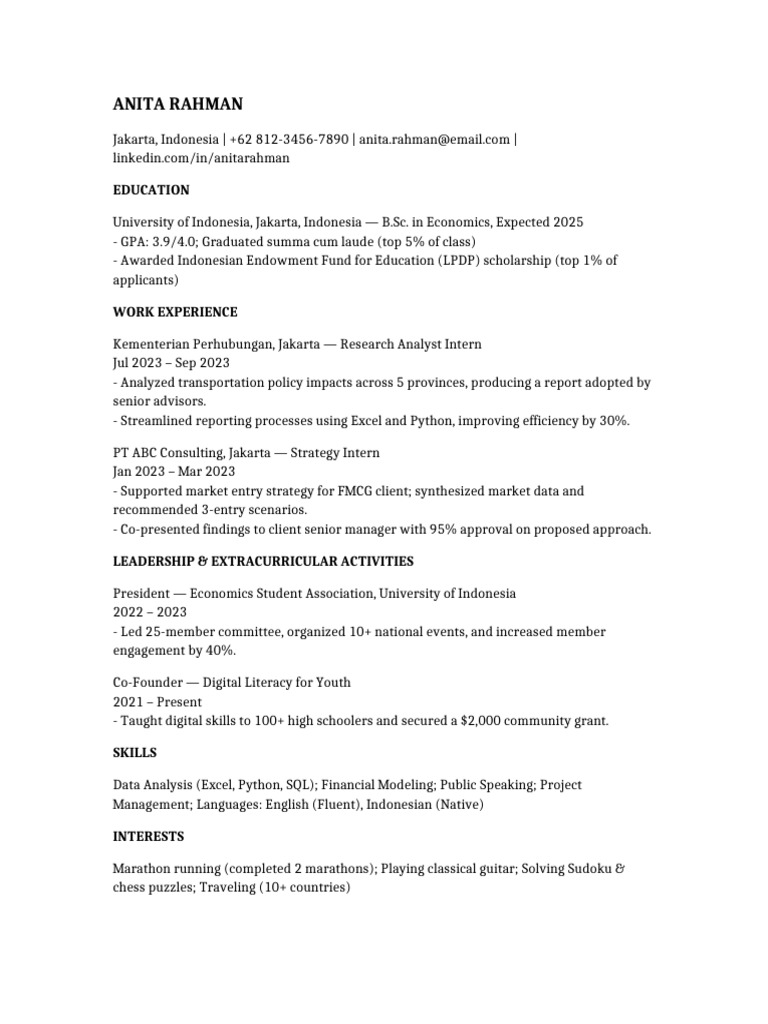 ATS Optimized ResumE | PDF
