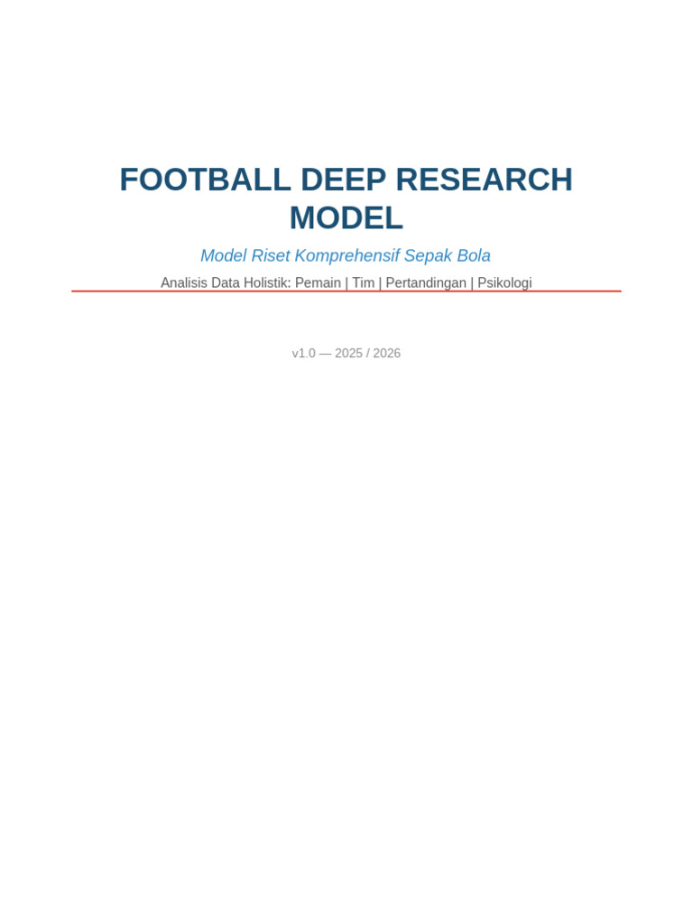 Football Deep Research Model | PDF