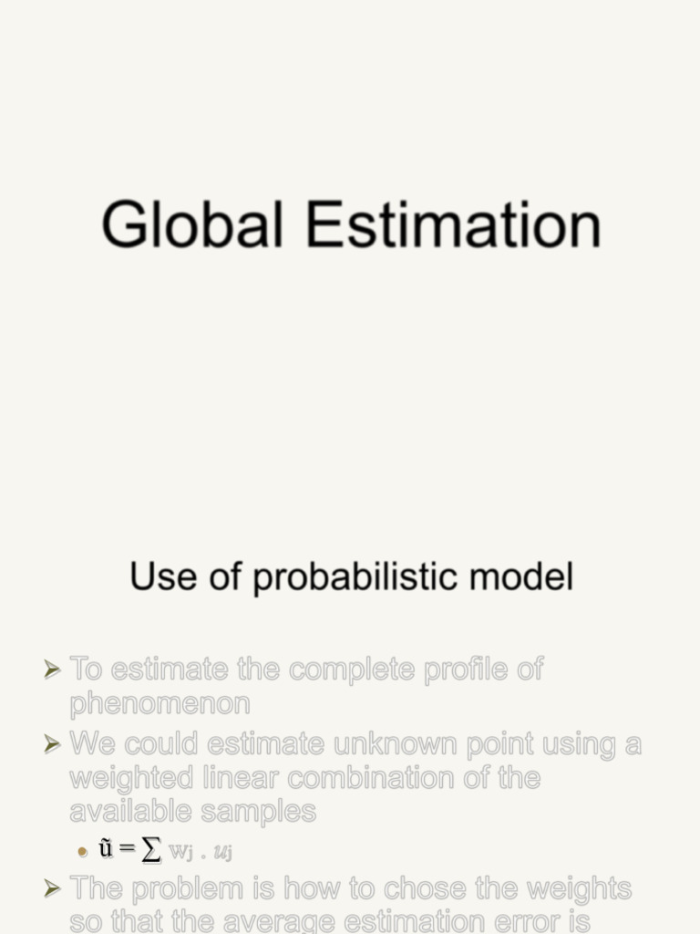 4a - Global Estimation | PDF