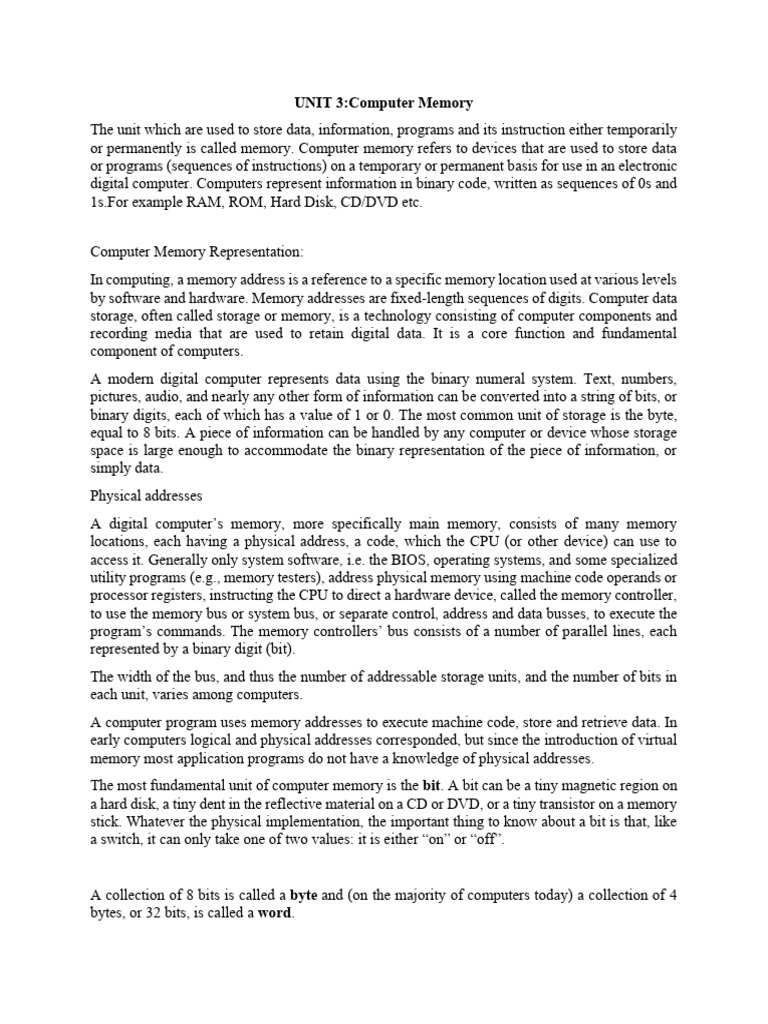 Unit 3 | PDF