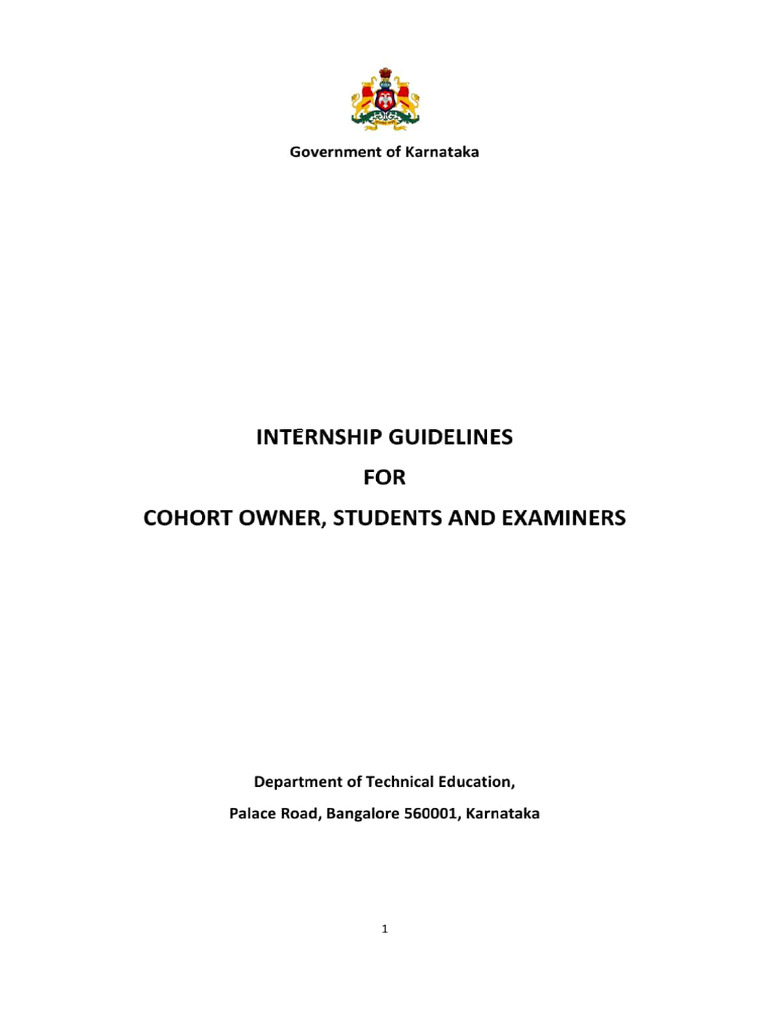 Internship Guidelines | PDF