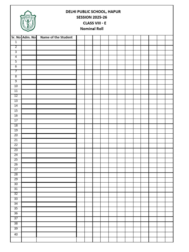 8 E Nominal Roll | PDF