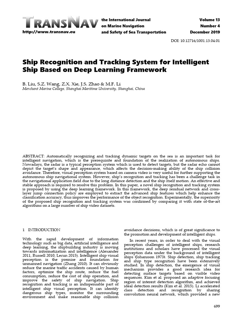 Ship Recognition and Tracking System For Intelligent Ship Based On Deep ...