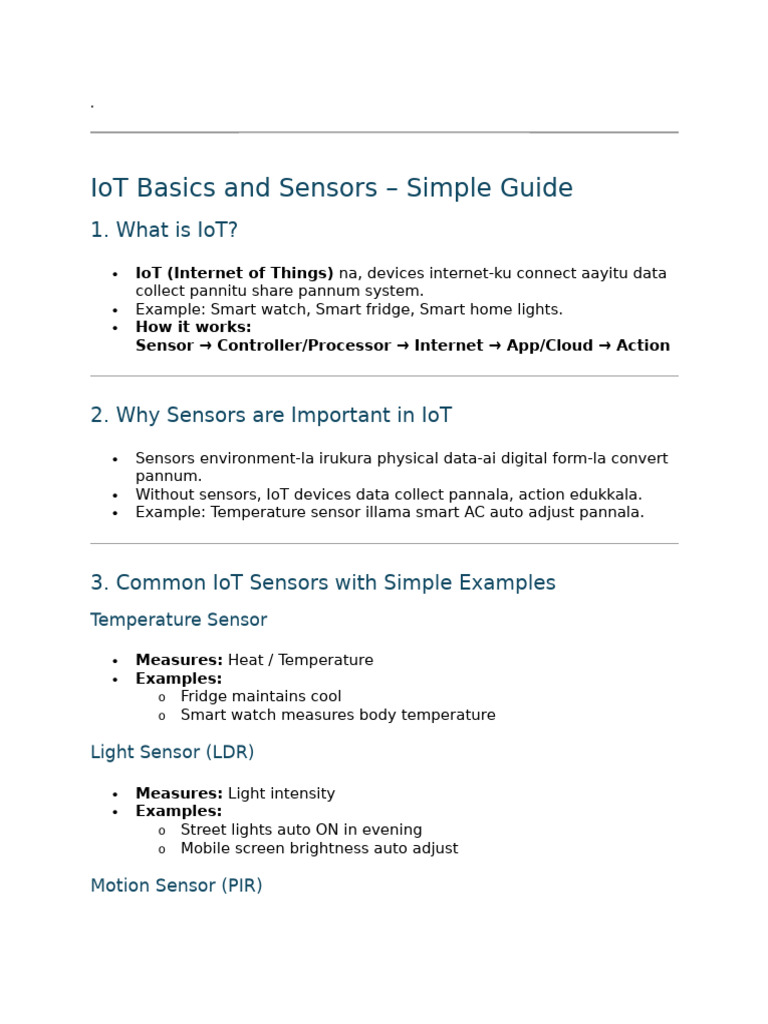 IOT Sensors | PDF