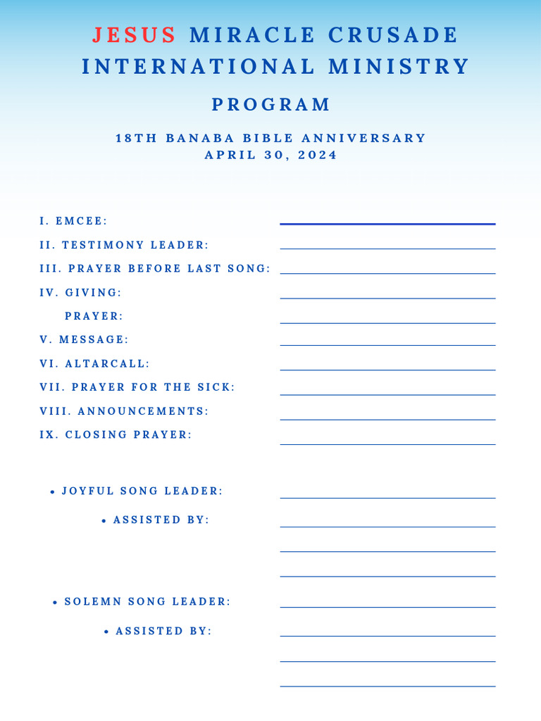 Banaba 18th Anniversary Program | PDF