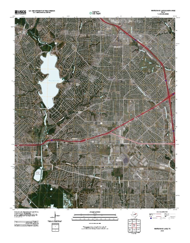 White Rock Lake Map Guide | PDF | United States Geological Survey ...