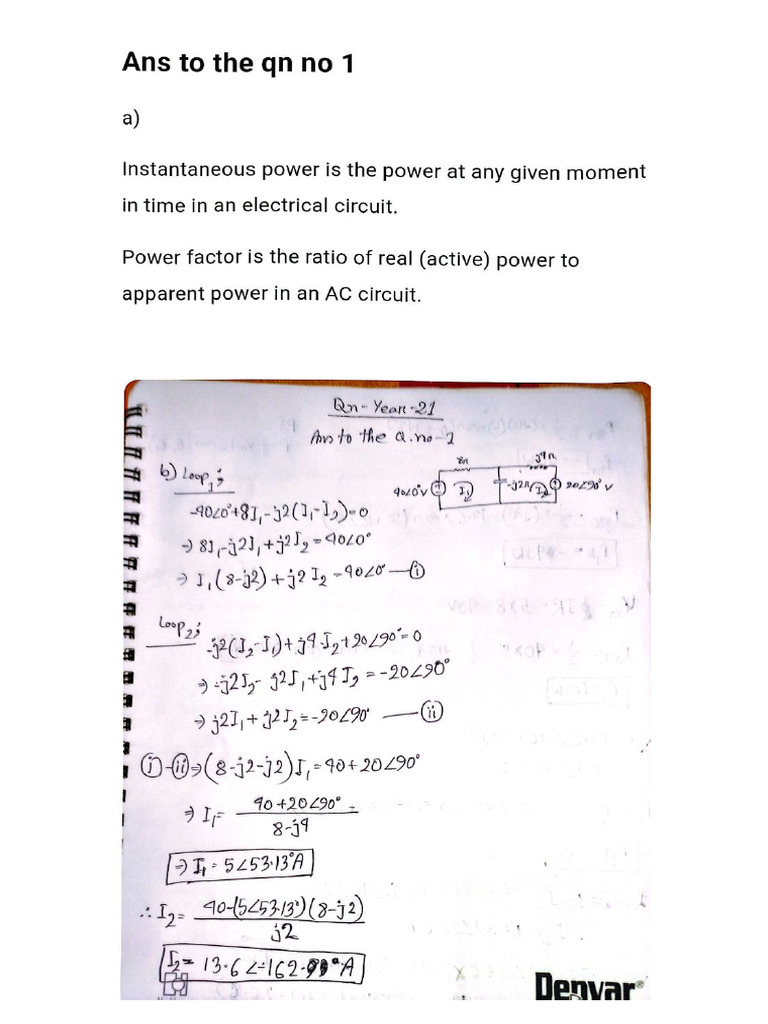Eee 1201 QN Solve 2021 | PDF