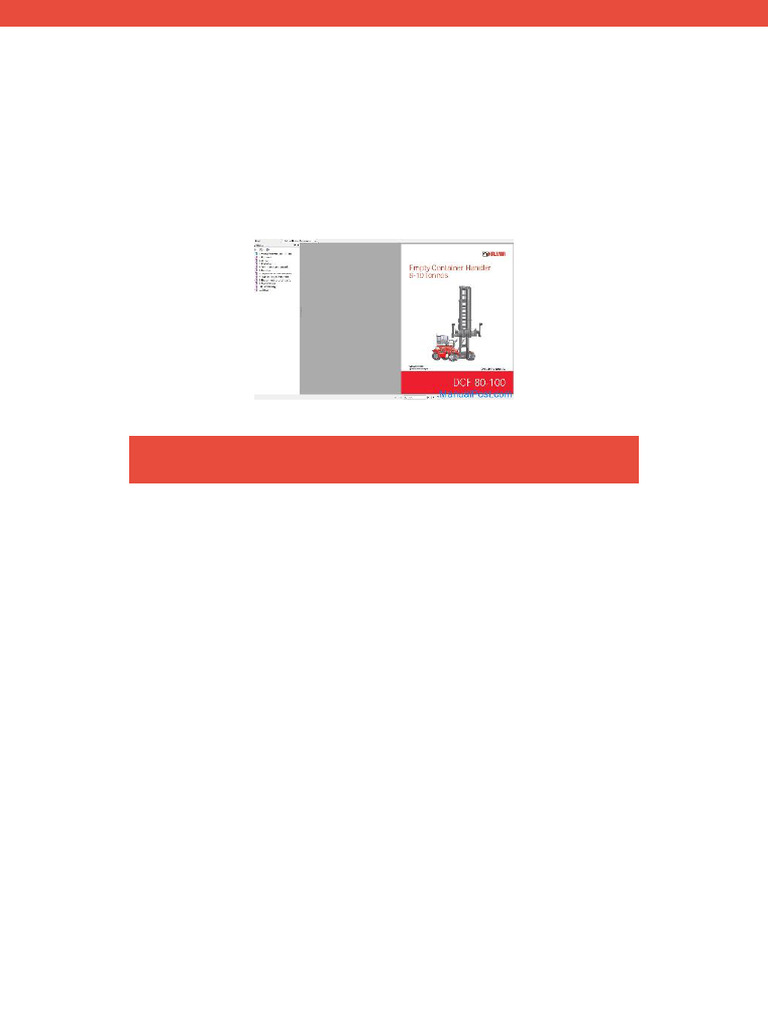 Kalmar Empty Container Handler 8 10t DCF 80 100 Operator Manual | PDF
