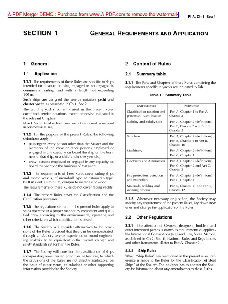BV Rules For The Classification and The Certification of Yachts Feb 08