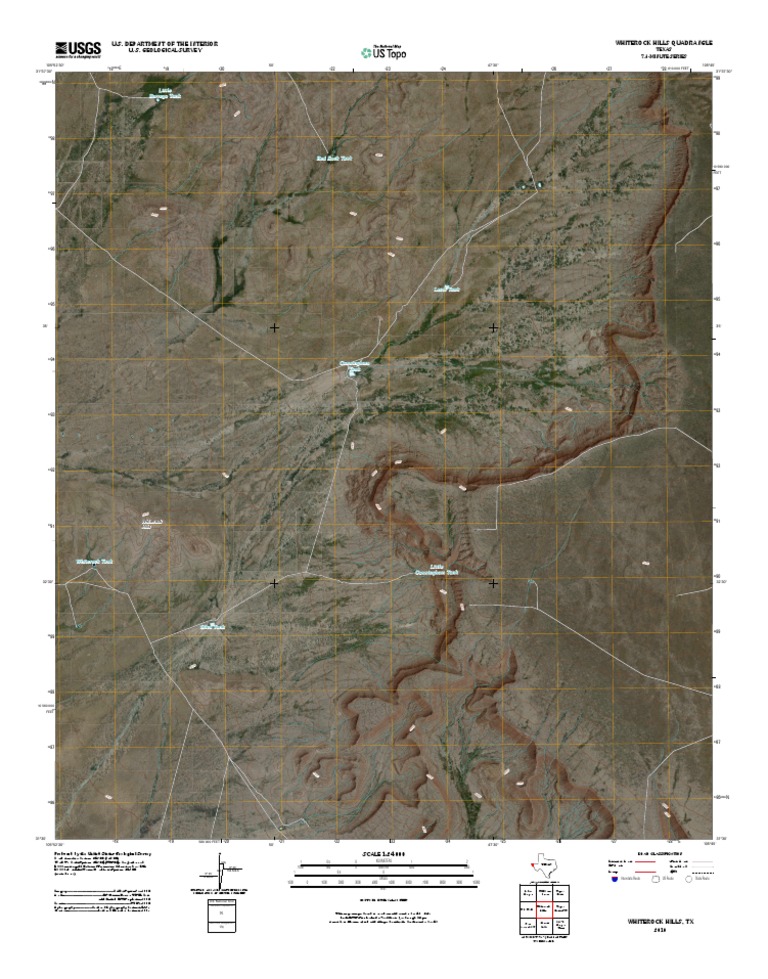 Topographic Map of Whiterock Hills | PDF