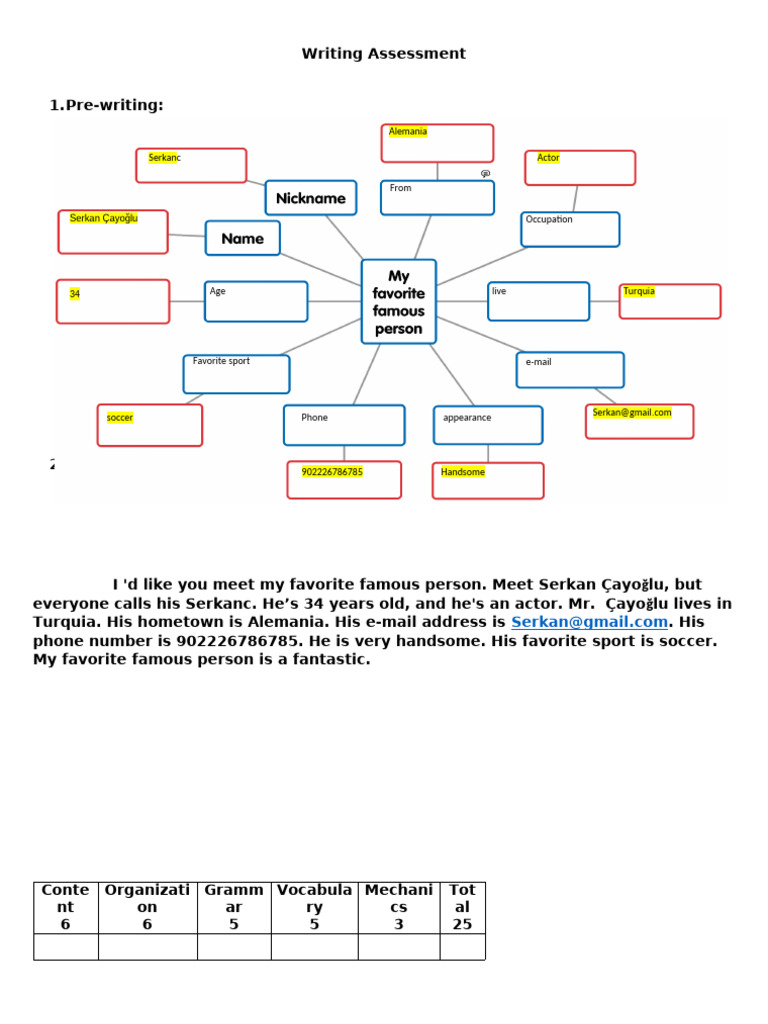 Writing Assessment 1 Basic 3 | PDF