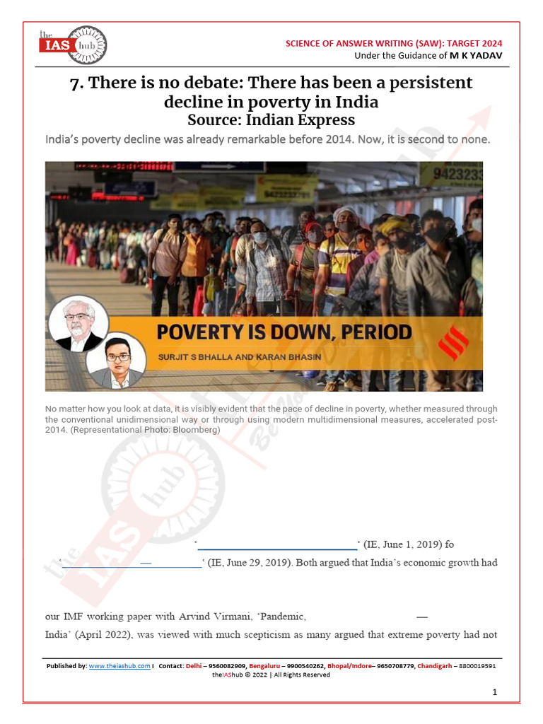 Poverty in India - Editorial PDF | PDF | Poverty | Poverty & Homelessness