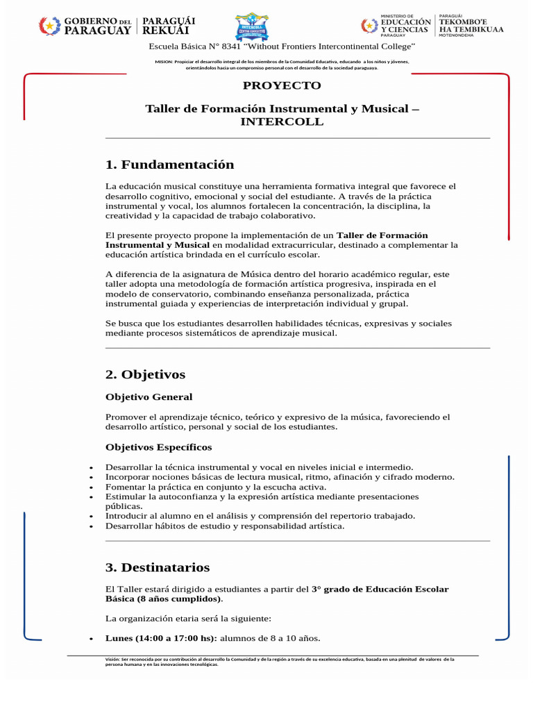 Proyecto Intercoll Final | PDF | Evaluación | Maestros