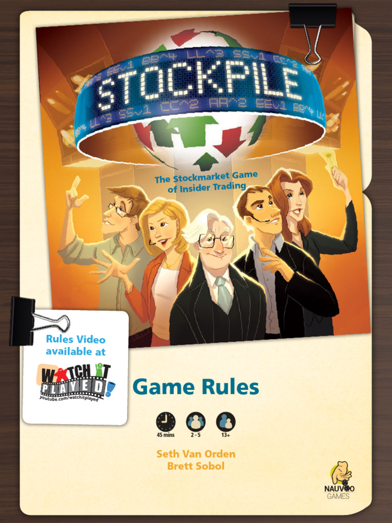 Stockpile - Epic - Rules - Version 2 | PDF | Stocks | Investing
