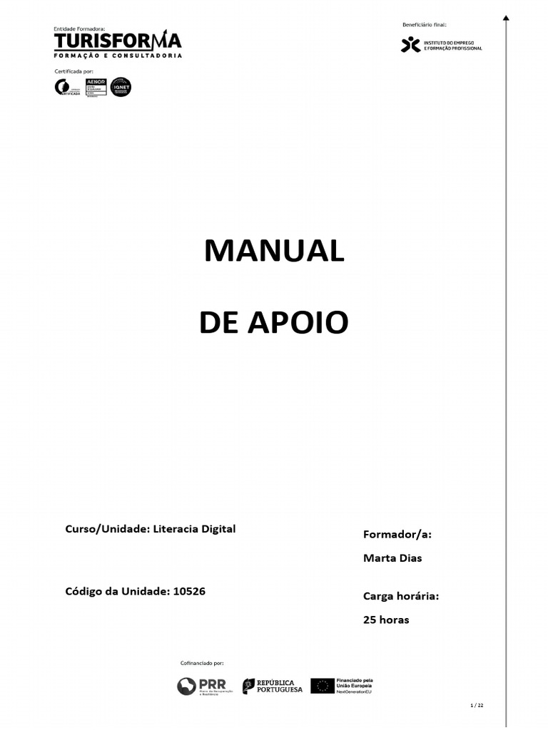 Manual Ufcd 10526 | PDF | Rede mundial de computadores | Internet e Web